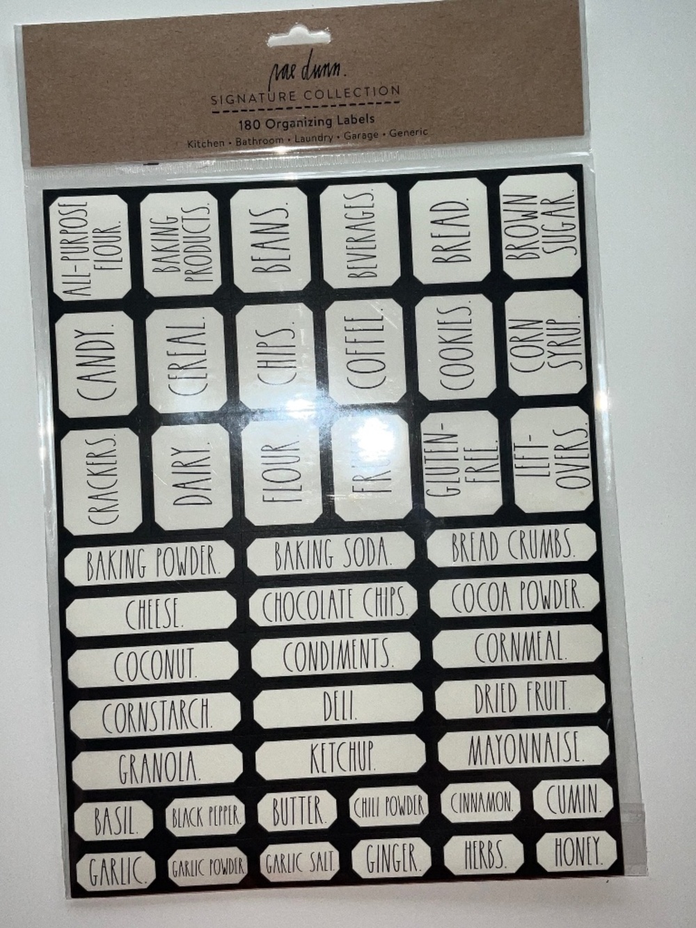 Rae Dunn Labels for kitchen and Organization 180 labels